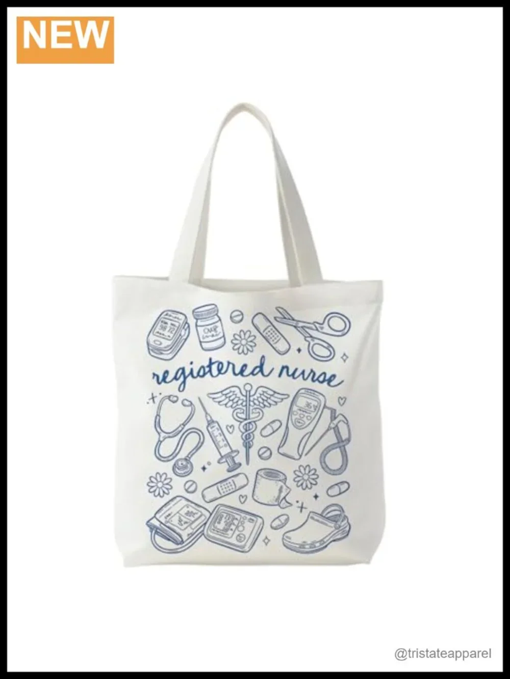 Nurse Canvas Tote Bag Reusable Shopping Grocery Gift